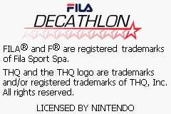 FILA Decathlon screenshot 3 for GameBoy Advance